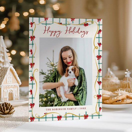 Schattigeste Prettige feestdagen rood groen boegpa Feestdagenkaart