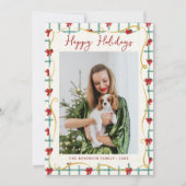 Schattigeste Prettige feestdagen rood groen boegpa Feestdagenkaart (Voorkant)