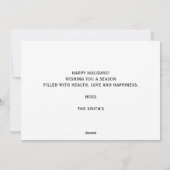 Schattigeste Prettige feestdagen Script Snowman Feestdagenkaart (Achterkant)