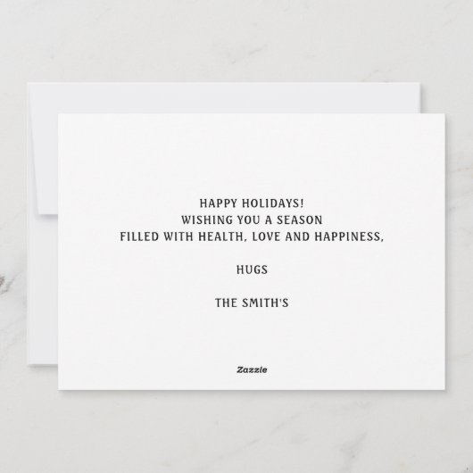 Schattigeste Prettige feestdagen Script Snowman Feestdagenkaart (Achterkant)