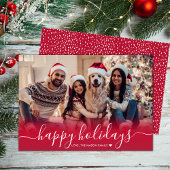 Schattigeste Prettige feestdagen Snowflake Rood Fo Feestdagenkaart