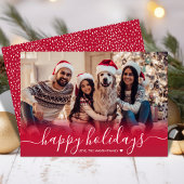 Schattigeste Prettige feestdagen Snowflake Rood Fo Feestdagenkaart