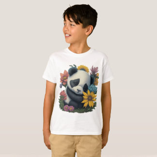 Schattigheid bloeit! Shop schattige panda en bloem T-shirt