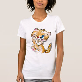 Schattigheid van katten met rozige rode neuzen t-shirt