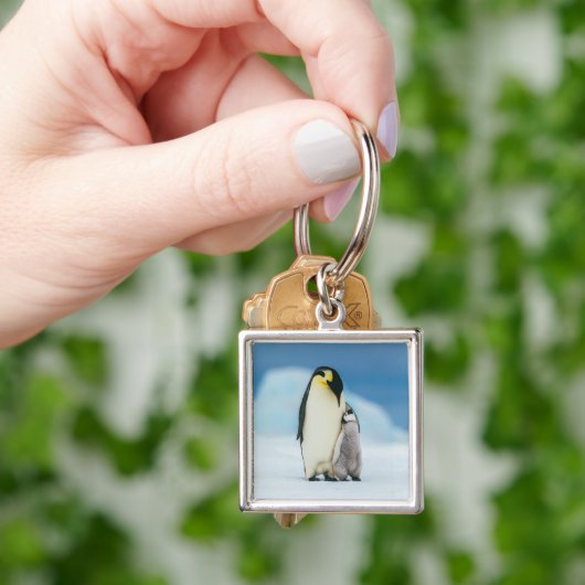 Schattigste baby dieren | Keizerspinguïn kuiken Sleutelhanger (Hand)