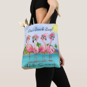 Schattigste Hallo roze? Zomerflamingo's op het str Tote Bag (Dichtbij)