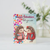 schattigste valentijn, egels, vriendje, vriendin briefkaart (Staand voorkant)