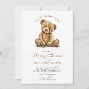 SchattigWe Kunnen Haast Niet Wachten Teddybeer Bab Kaart