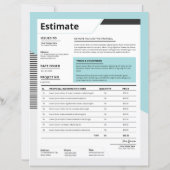 Schatting en korte Sjabloon (Achterkant)