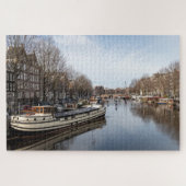 Schatting op de kanalen van de winter van Amsterda Legpuzzel (Horizontaal)