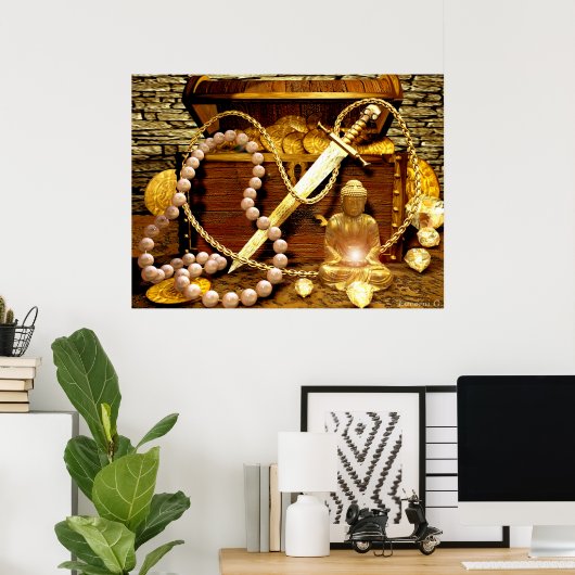 Schatting van piraten poster (Thuiskantoor)