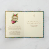 Schatting van religieuze roze rozen feestdagen kaart (Binnen)