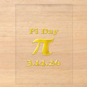 Schattje 3.14 Pi-dag Acryl Uitnodigingen (Voorkant)