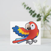 schatvriendelijke Macaw Parrot Briefkaart (Staand voorkant)