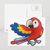 schatvriendelijke Macaw Parrot Briefkaart (Voorkant / Achterkant)