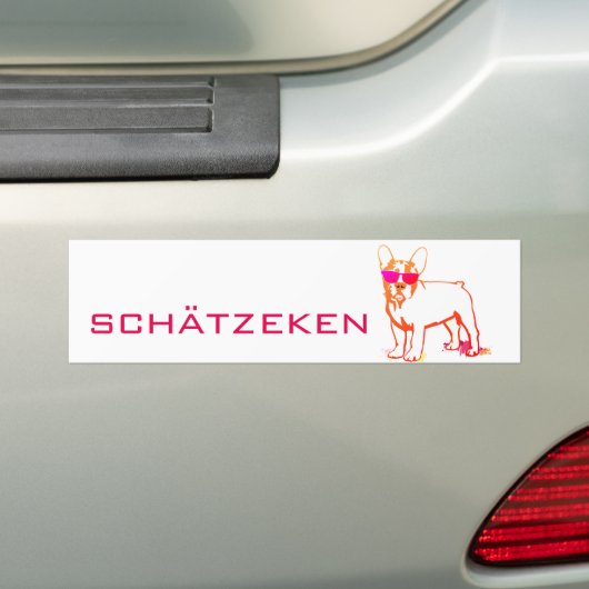 Schätzeken Franse Bulldog Fun Bumpersticker (Op auto)