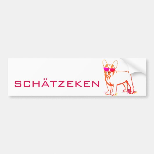 Schätzeken Franse Bulldog Fun  Bumpersticker (Voorkant)