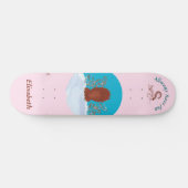 Schatzoeken leuk eekhoorn graven aangepaste naam persoonlijk skateboard (Horizontaal)