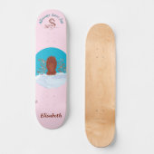 Schatzoeken leuk eekhoorn graven aangepaste naam persoonlijk skateboard (Voorkant)