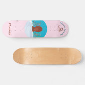 Schatzoeken leuk eekhoorn graven aangepaste naam persoonlijk skateboard (Horizontaal)