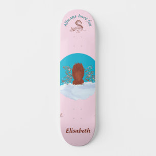 Schatzoeken leuk eekhoorn graven aangepaste naam persoonlijk skateboard