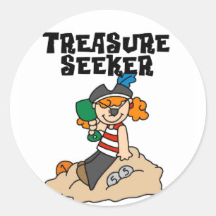 Schatzoeker T-shirts en Cadeaus Ronde Sticker