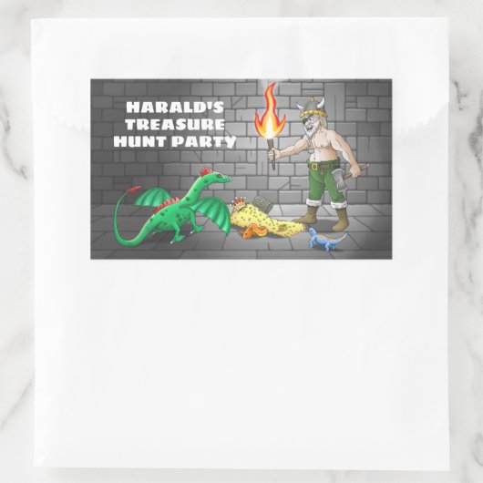 Schatzoekfeest Verjaardag Rechthoekige Sticker (Tas)