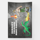 Schatzoekfeest Verjaardag Spandoek (Verticaal)