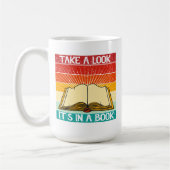 Schauen Sie mal rein, es ist in einem Buch - Retro Koffiemok (Links)