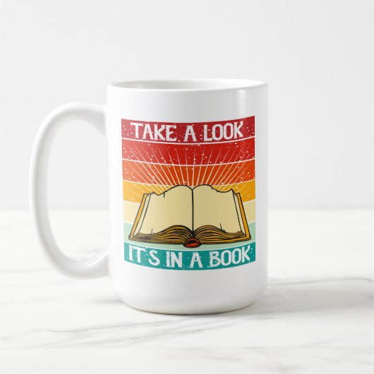 Schauen Sie mal rein, es ist in einem Buch - Retro Koffiemok (Links)