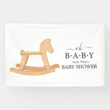 Schaukelpferd Baby Shower Minimalistische Baby Sho