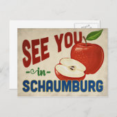 Schaumburg Illinois Apple - Vintage Travel Briefkaart (Voorkant / Achterkant)