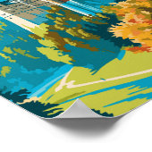 Schawangau Duitsland vintage reisillustratie Poster (Hoek)