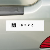 schedel2, n r v z bumpersticker (Op auto)