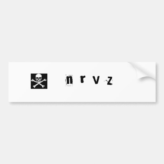 schedel2, n r v z bumpersticker (Voorkant)