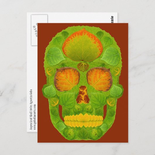 Schedel 10 van het Blad van de esp Briefkaart (Voorkant / Achterkant)