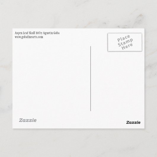 Schedel 10 van het Blad van de esp Briefkaart (Achterkant)