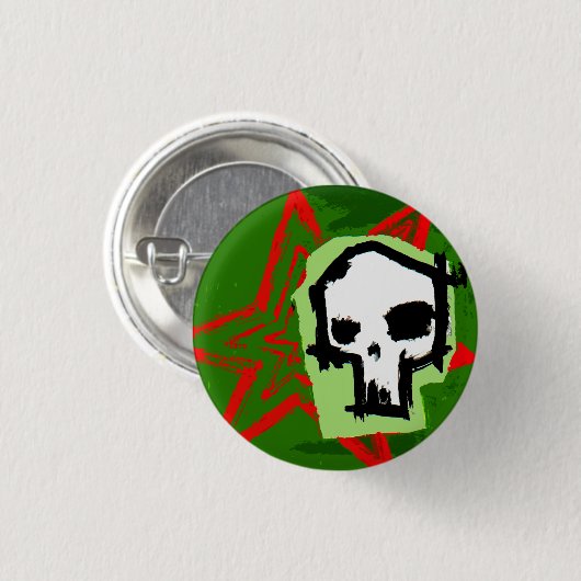 schedel 11 ronde button 3,2 cm (Voorkant /achterkant)