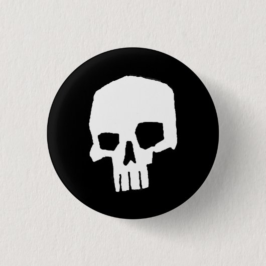 schedel 20 ronde button 3,2 cm (Voorkant)