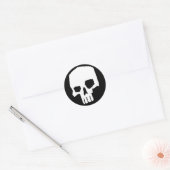 schedel 20 ronde sticker (Envelop)