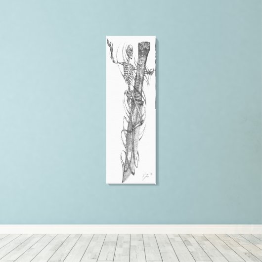 schedel 2 canvas afdruk (Insitu (Houten vloer))