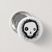 schedel 2 ronde button 3,2 cm (Voorkant /achterkant)