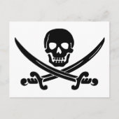 schedel-307778 schedel met zwarte omtrek van een briefkaart (Voorkant)