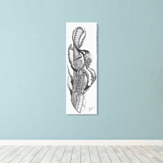 schedel 3 canvas afdruk (Insitu (Houten vloer))