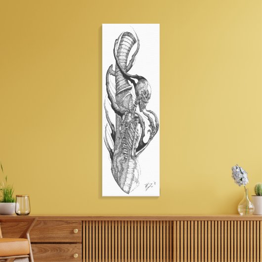 schedel 3 canvas afdruk (Insitu (Woonkamer))