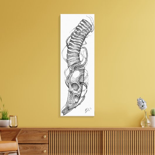 schedel 4 canvas afdruk (Insitu (Woonkamer))