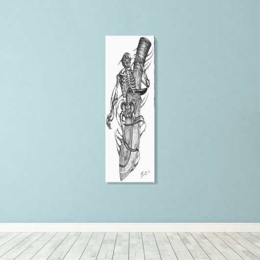 schedel 5 canvas afdruk (Insitu (Houten vloer))