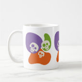Schedel & Abstracte Blob Vormen Spooky Halloween G Koffiemok (Links)