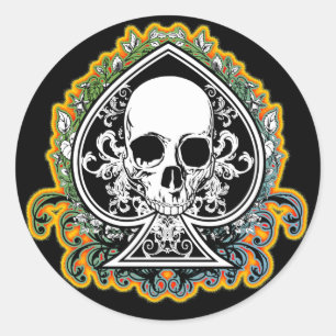SCHEDEL ACE VAN SCHOPPEN RONDE STICKER