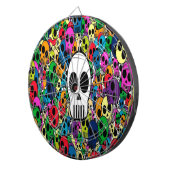 schedel achtergrond helder, gekleurd dartbord (Voorkant Rechts)